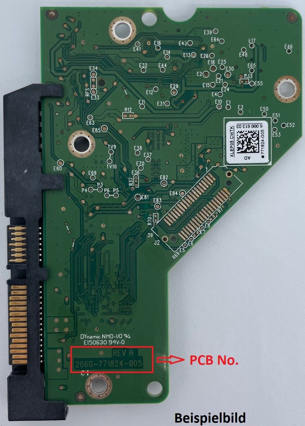 Western Digital PCB Logic Board - Circuit Board - 2060-771824-005 REV A