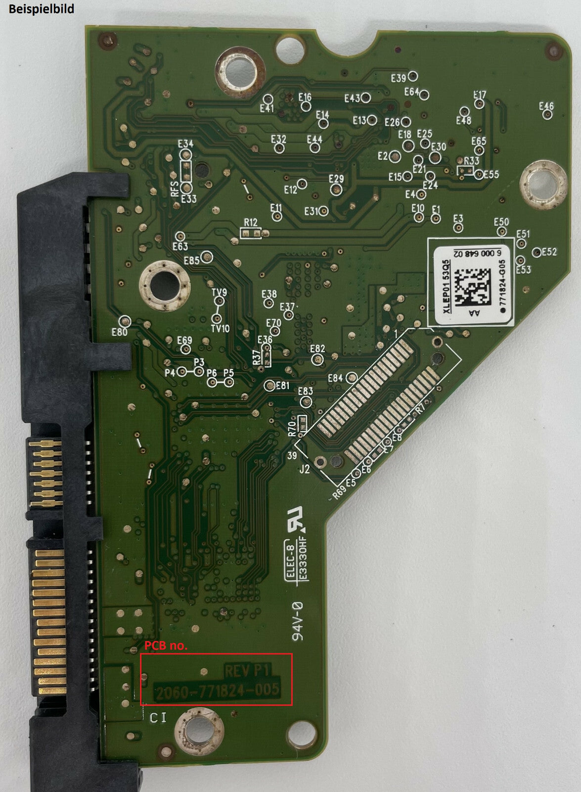 Western Digital PCB Logic Board - Circuit Board - 2060-771824-005 REV P1