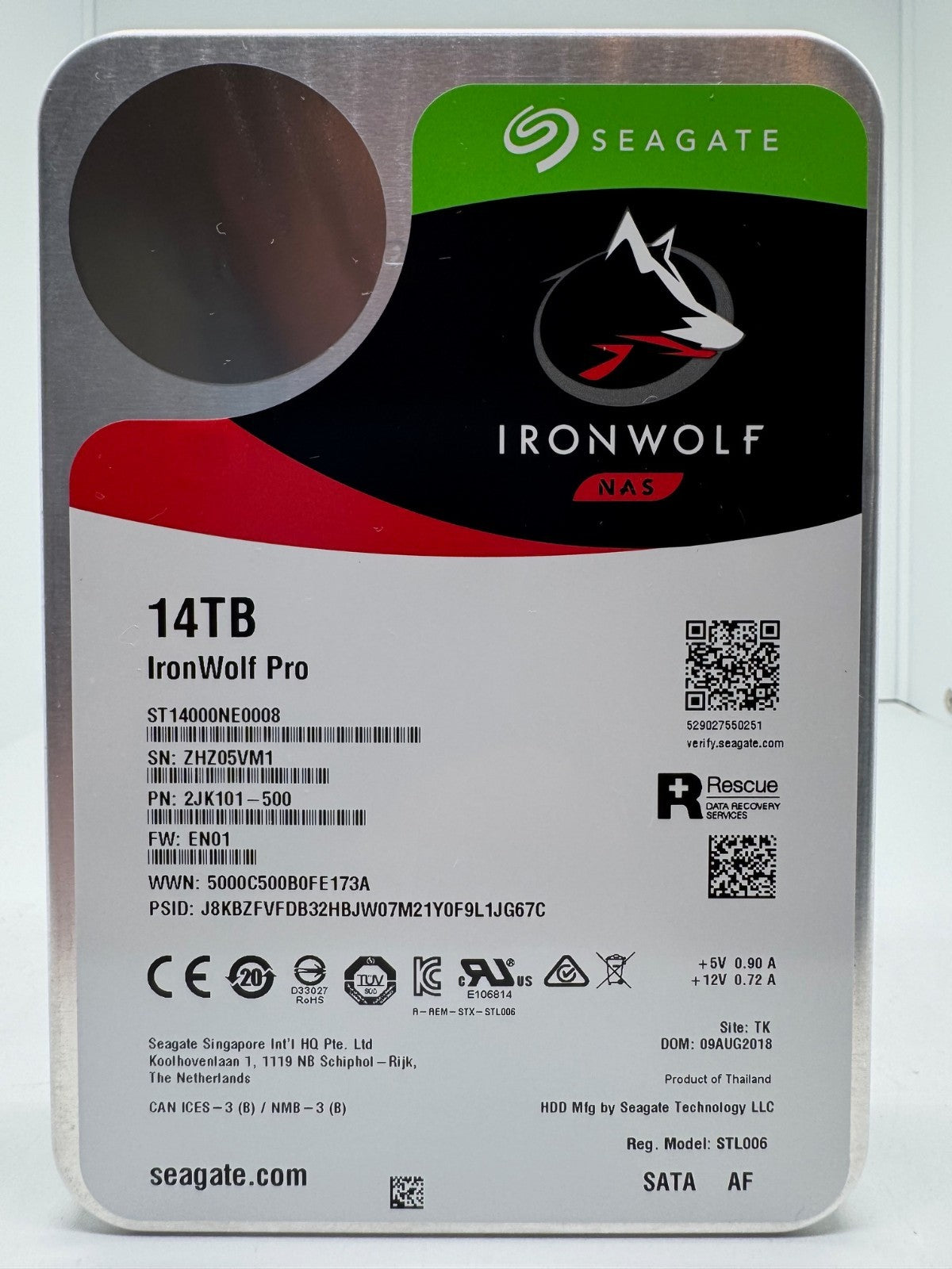 Seagate IronWolf Pro NAS HDD ST14000NE0008 - 14TB 3,5 Zoll SATA3 CMR 14 TB EN01