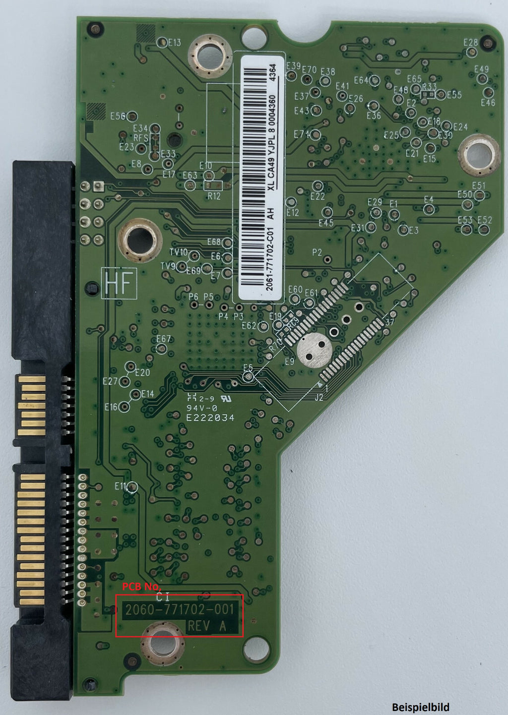 Western Digital PCB Logic Board - Circuit Board - 2060-771702-001 REV A