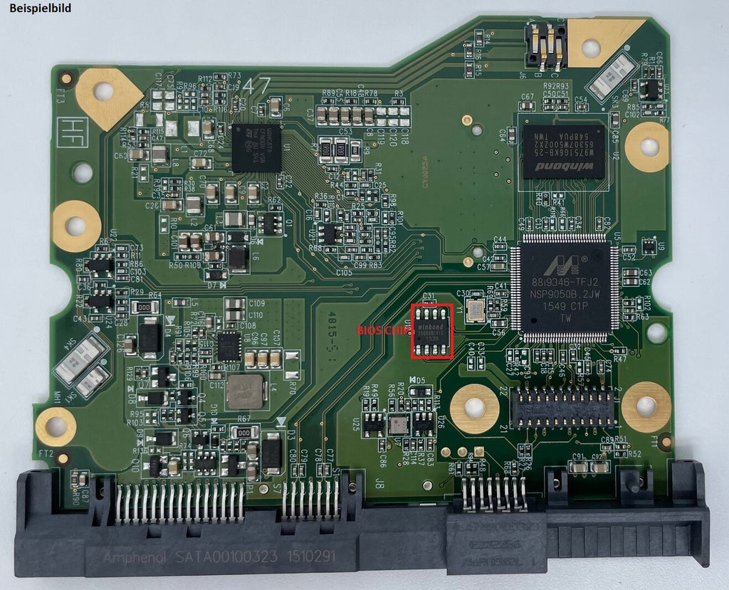 Western Digital PCB Logic Board - Circuit Board - 2060-771822-004 REV A