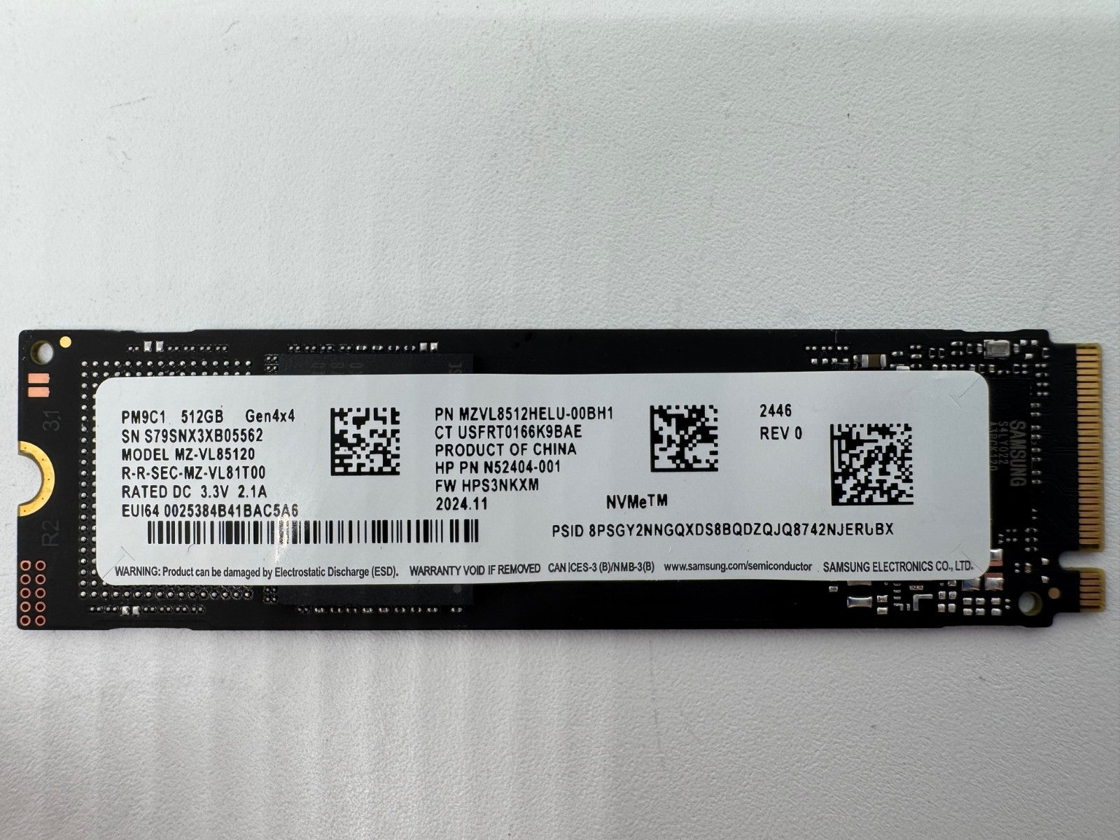 Samsung PM9C1 512GB M.2 NVMe SSD PCIe 4.0 x4 2280 PC Laptop Notebook Festplatte