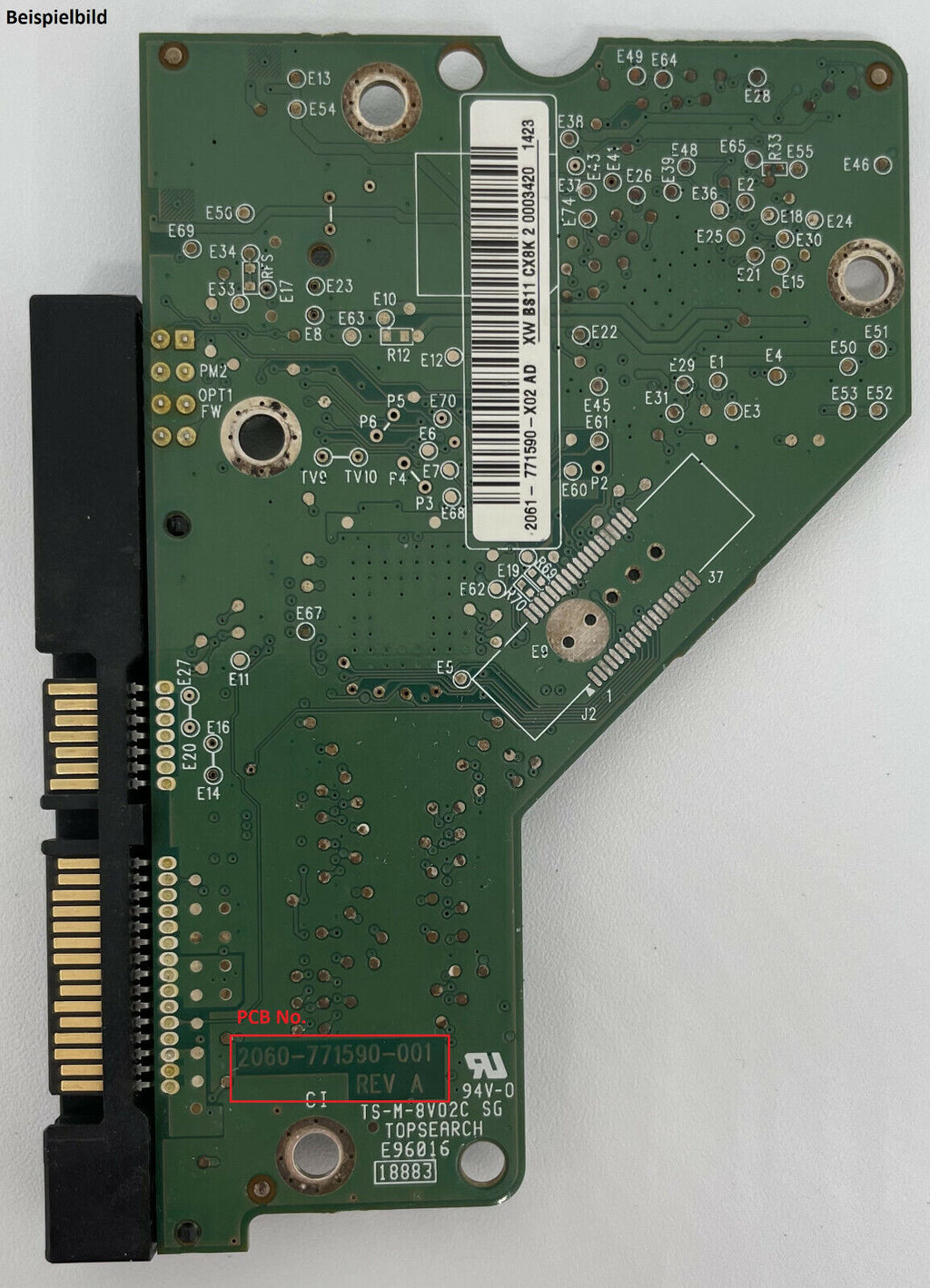 Western Digital PCB Logic Board - Circuit Board - 2060-771590-001 REV A