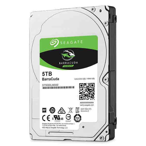 Seagate BarraCuda HDD ST5000LM000 - 5TB - 2,5 Zoll SATA3 Festplatte 15mm Bauhöhe